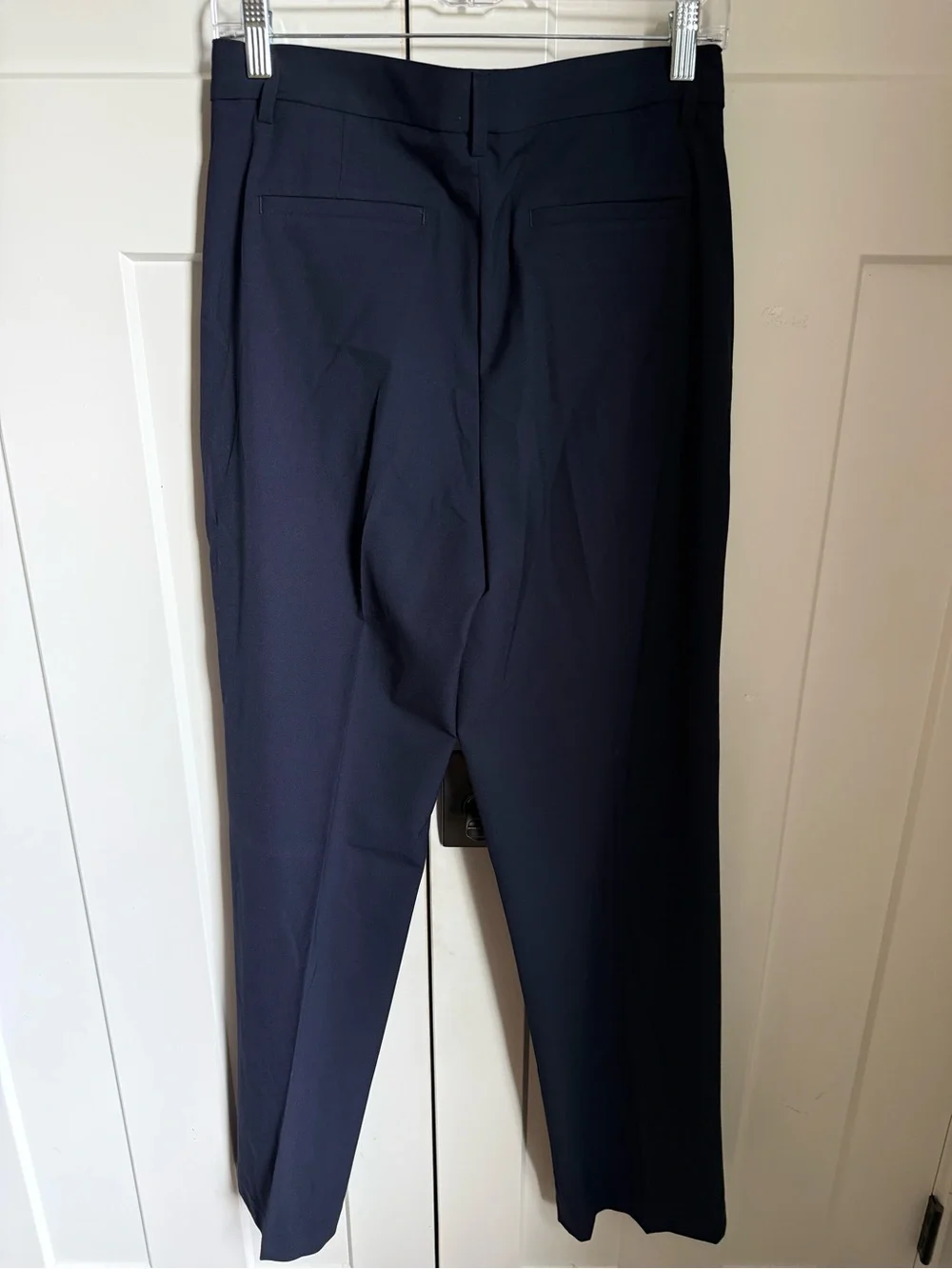 NWOT Banana Republic Navy High-Rise Straight-Leg Trousers size 8Tall. Classic.